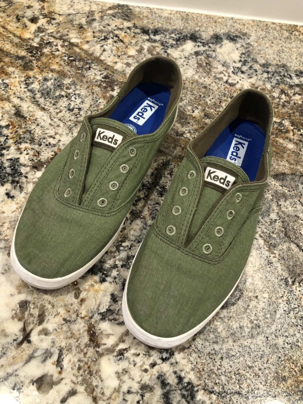 Keds chillax slip on sneakers flats green 7